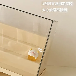粒展示柜乐高收纳亚克力手办展示架防尘家用展示盒摆件萌盲盒透明