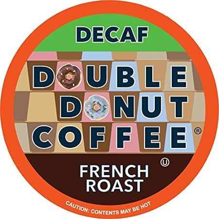 double donut decaf coffee pods, decaf french roast, singl