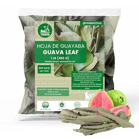 Yerbero - Whole Dried Guava Leaf | 1 LB (453g) 160-240 Le
