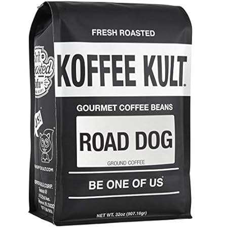 koffee kult road dog dark roast coffee (ground coffee, 32oz