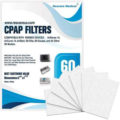 CPAP Machine Filters, Replacement Generic Filter (60 Pack)