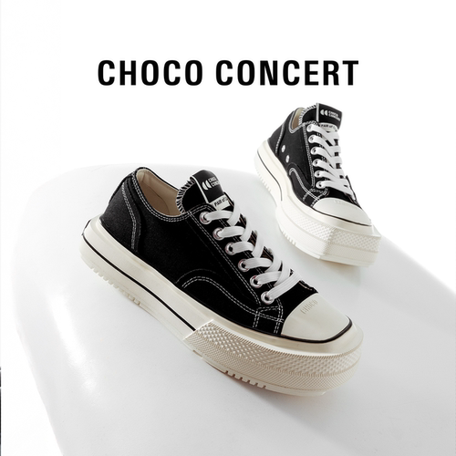 黄景瑜同款CHOCO CONCERT设计鞋履丨圆方低帮帆布鞋男女休闲板鞋