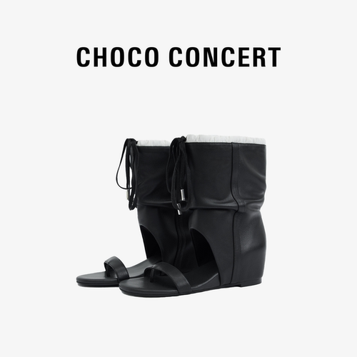 CHOCOCONCERT抽绳夹脚堆堆凉靴