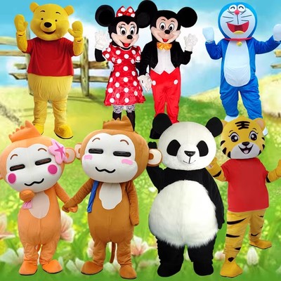 米老鼠悠嘻猴维尼熊演出卡通人偶