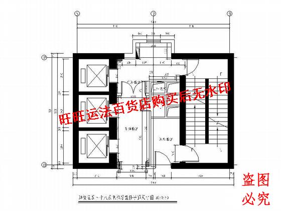 电梯厅装修设计cad图纸室内设计装修dwg图