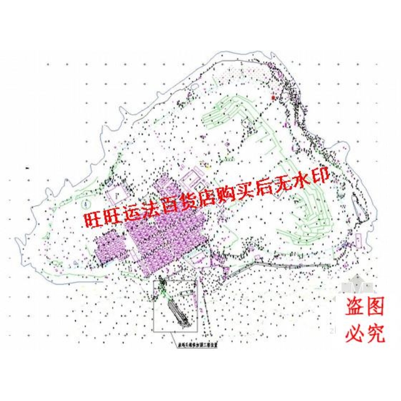 海岛整治修复及保护工程施工cad图纸(渔码头岸线)水利工程dwg图