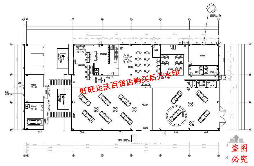一汽toyota展厅设计cad图纸室内设计装修dwg图