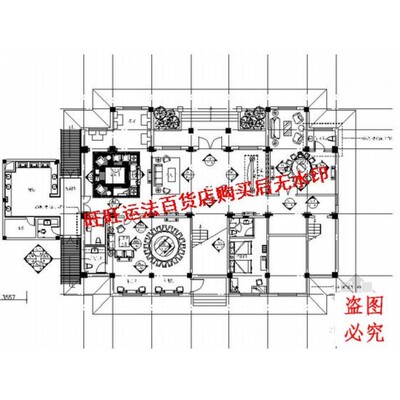 某度假村山庄会所室内施工cad图纸（含效果和实景）