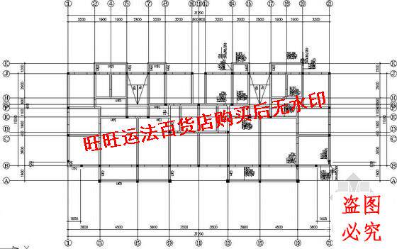 底框复合地基住宅结构施工cad图纸(坡屋面)结构设计dwg图