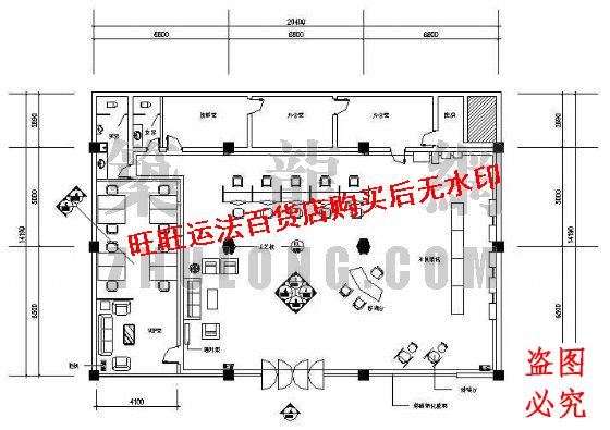 某移动通讯营业厅室内设计装修dwg图