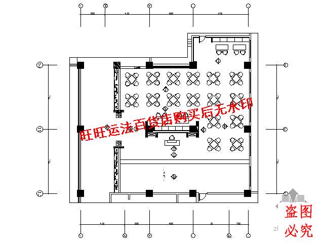 260平米风味餐厅施工cad图纸室内设计装修dwg图