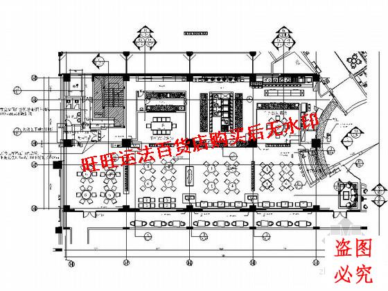 新中式装中餐厅公共区室内施工cad图纸室内设计装修dwg图