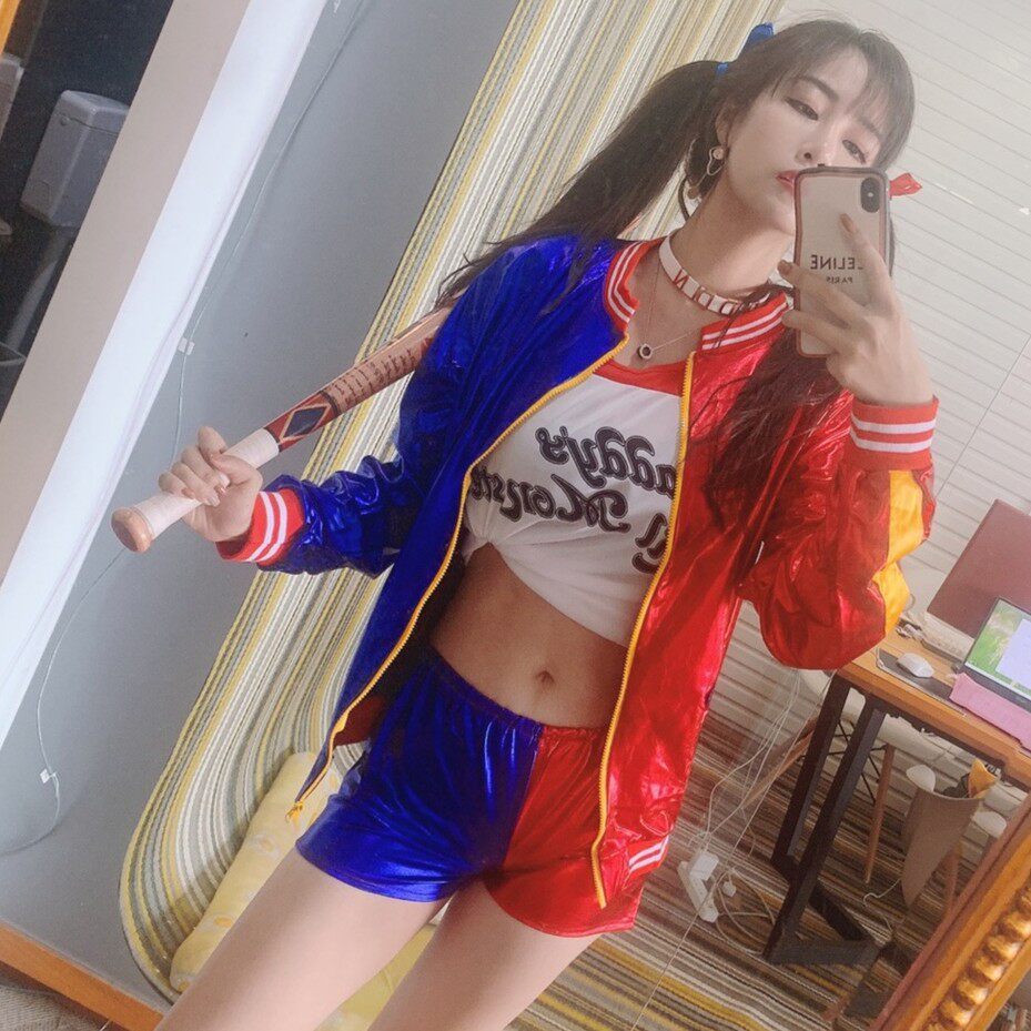 自杀小队哈莉奎茵小丑女cos表演服装摄影写真全套装演出服动漫展