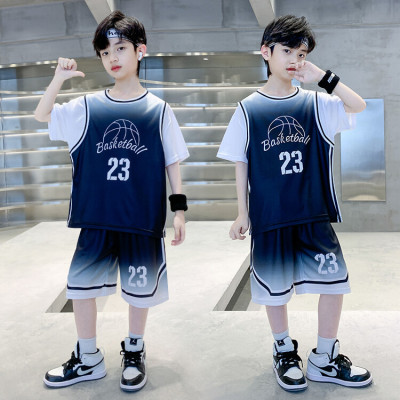 儿童篮球服夏季速干短袖运动球衣