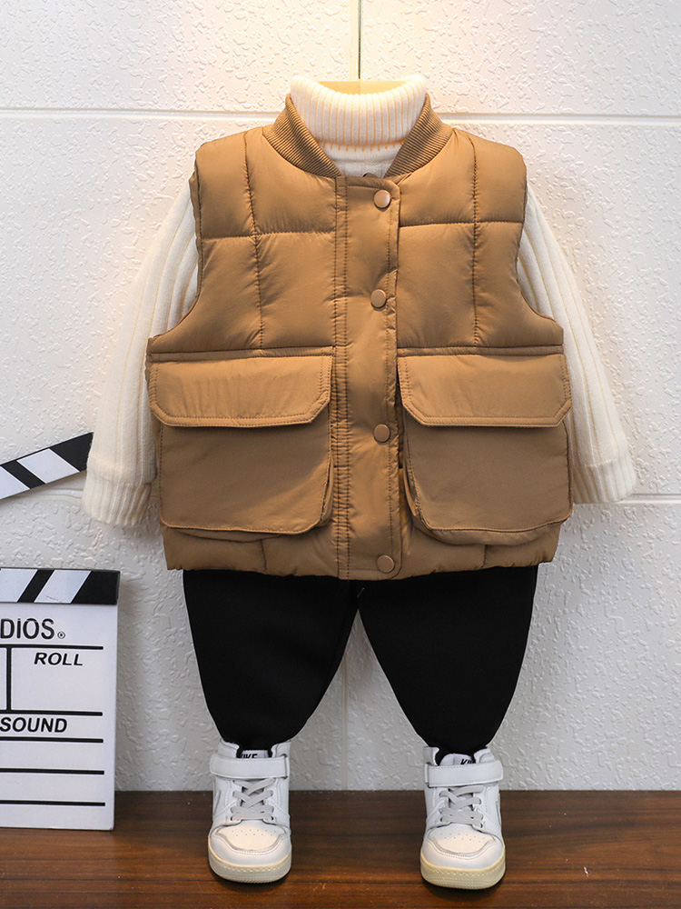 儿童马甲男童羽绒棉外穿背心坎肩