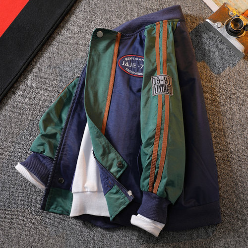 男童春装棒球服外套中大童运动服