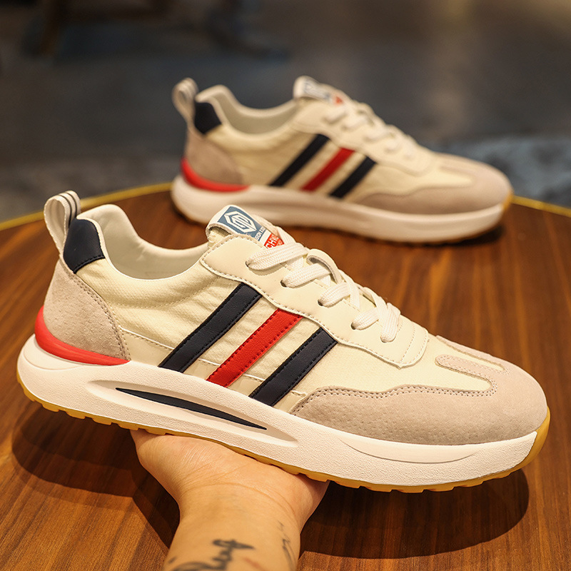 夏季运动休闲男鞋2025新款透气网布百搭潮鞋旅游时尚老爹跑步鞋男