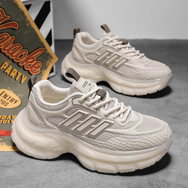 时尚高品超纤网面橡塑厚底潮流老爹鞋舒适男运动鞋