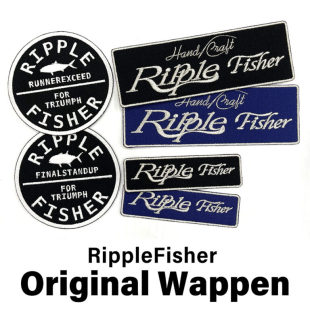 日本Ripple fisher 粘合型布章刺绣徽章(可缝制在衣服包等