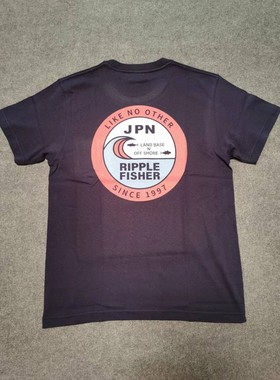 包邮日本Ripple fisher 纯棉休闲短袖深海垂钓文化T恤衣服夏季M码