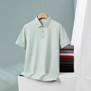 工衣企业团体展会文化衫 夏季 制印logo翻领纯色短袖 polo衫 工作 定