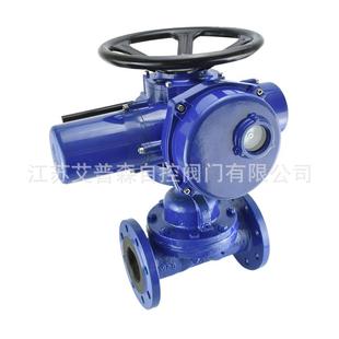 电动衬胶法兰隔膜阀G941J 16智能型电动调节衬胶阀阀