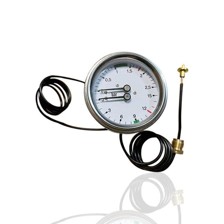 双针双压力咖啡机压力表双毛细管压力表轴向SY-60Z/2.515bar厂销