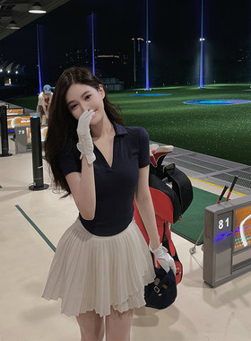 nicky 学院风POLO领短袖T恤女2026新款上衣纯棉ins潮设计感小众