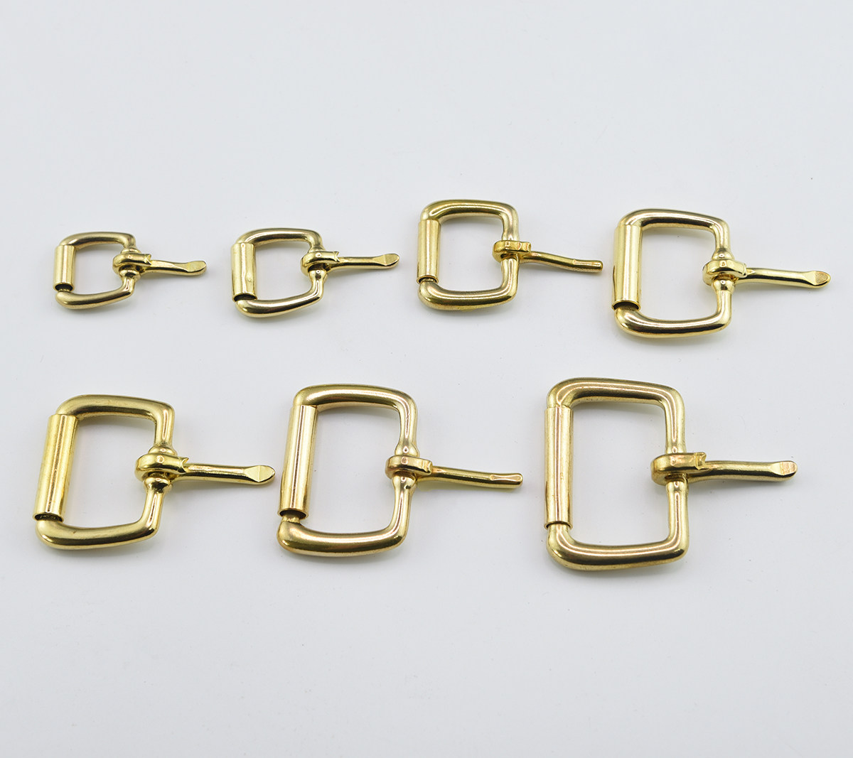 순수 황동 두꺼운 팔 입 핀 버클 순수 구리 남성과 여성의 멜빵 벨트 버클 헤드 간단한 가죽 제품 수하물 액세서리