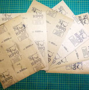 韩国河马牌打磨砂纸 手工皮具DIY植鞣皮革封边油皮边打磨找平处理