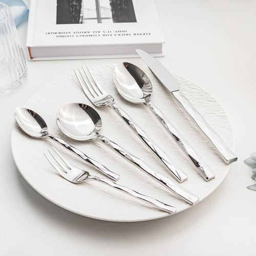 304不锈钢钻石切面纹西餐刀叉勺