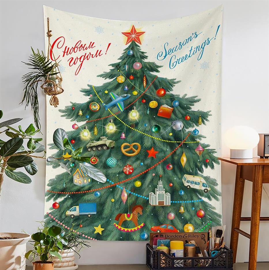 new style christmas tree pine tapestry wall decoration cloth