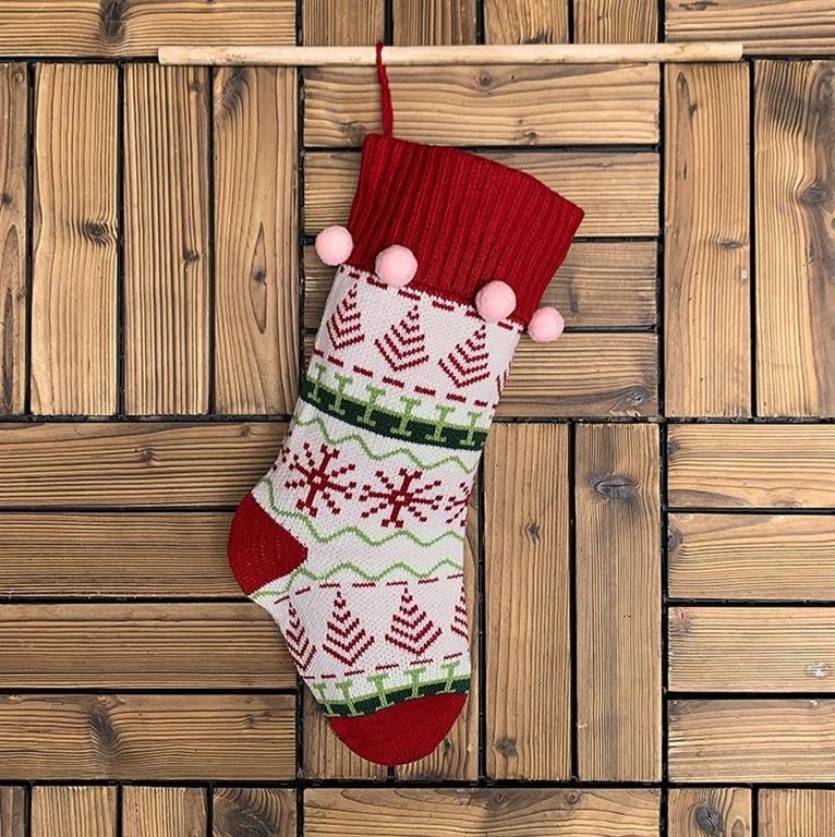 gift bag knitted jacquard christmas decoration socks