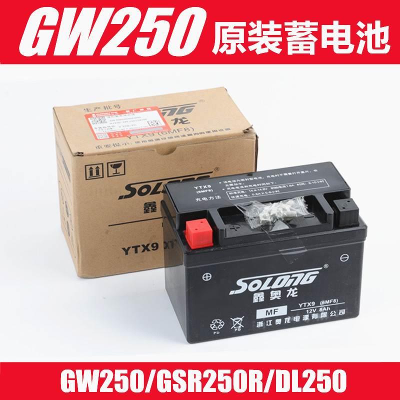 适用铃木骊驰GW250F/SDL250GSX250GSX250R原装电瓶YTX9-BS电池