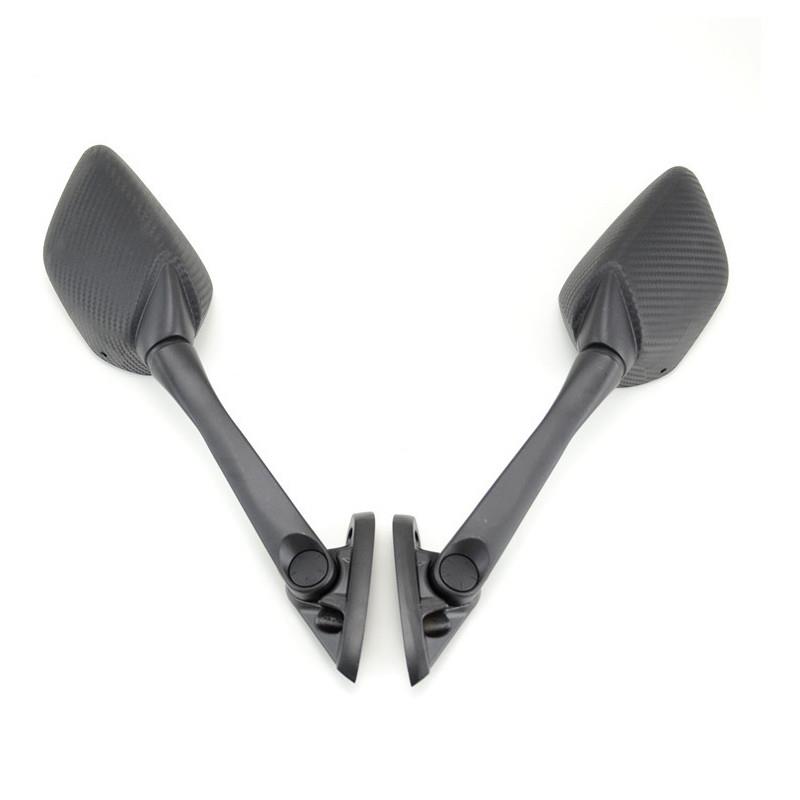 摩托车改装后视镜倒车镜可折叠反光镜大镜面碳纤维后视镜改装