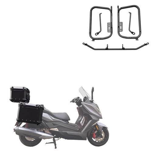 适用新款于力刻318边箱架铝合金三箱复古边包后货架原车人气改装