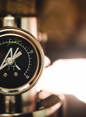 阿卡专属压力表9bar 军绿色表盘 耐高压高温g1/8螺纹 16bar刻度