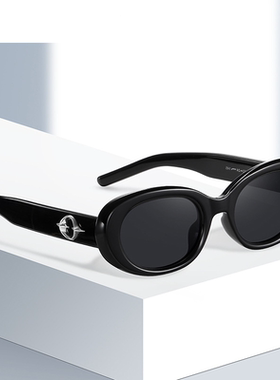 椭圆黑色小脸新款太阳眼镜法式女