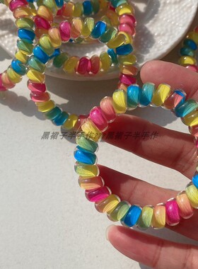 手链发圈两用款彩虹电话线
