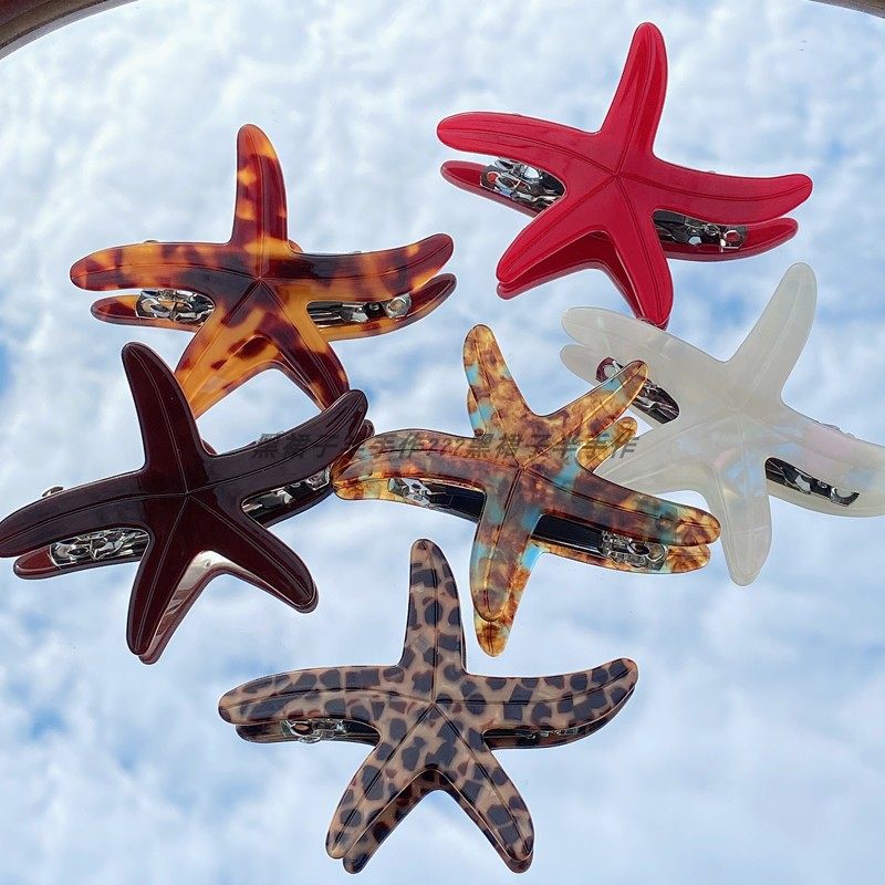 海星造型醋酸弹簧夹新款订单货发卡侧边半扎发卡子海洋风气质款,饰品/流行首饰/时尚饰品新,发饰,淘宝优惠券,粉丝福利购,淘宝优惠卷