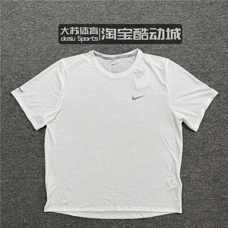 Nike/耐克 男子夏季夜跑跑步运动训练速干透气健身短袖T恤 CU5993