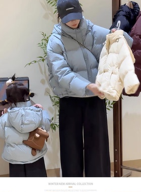 2026冬季新款韩版宽松加厚保暖连帽羽绒服女短款面包服外套