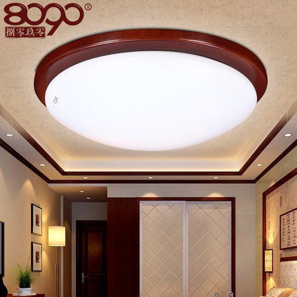 新中式led实木吸顶灯阳台过道灯