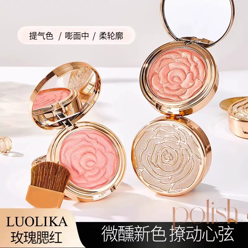 罗莉卡玫瑰花瓣三合一珠光腮红图片
