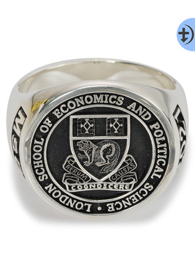 柒玥男女925银时尚大学纪念戒指