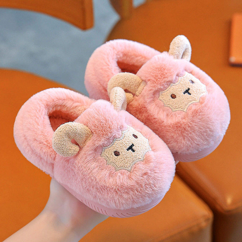 棉鞋男童2024新款室内保暖家居毛毛鞋女童包跟卡通棉拖宝宝冬季鞋,女鞋,其他拖鞋,淘宝优惠券,粉丝福利购,淘宝优惠卷