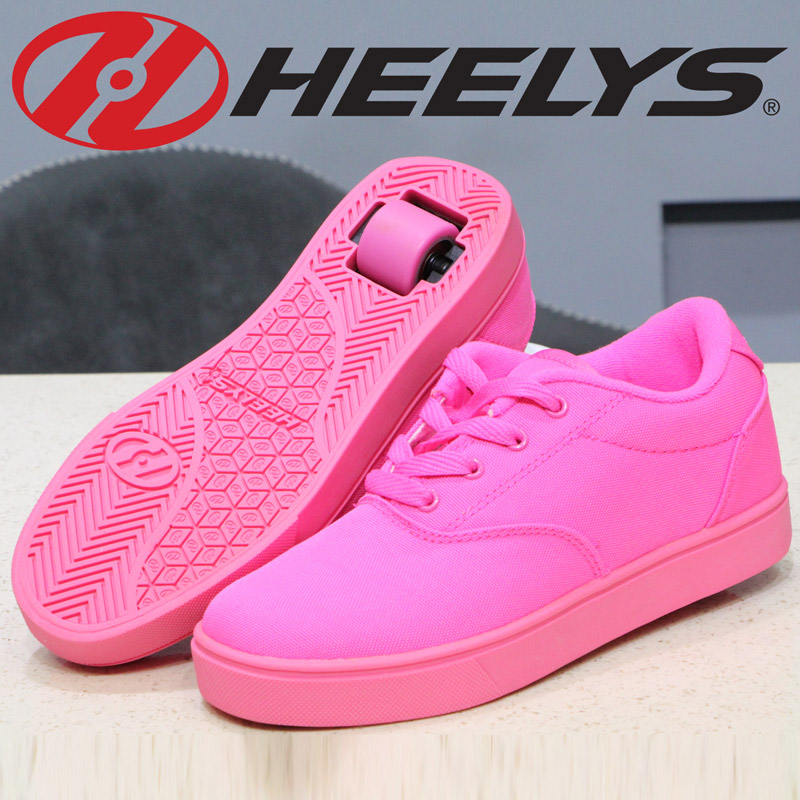 美国heelys女款 帆布女成人学生 女童单轮轱辘薄款夏季暴走鞋
