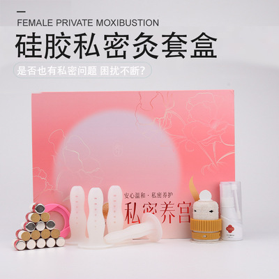 磁吸硅胶私密灸套盒 女性妇科会阴私密加艾灸柱导管美容院养生用
