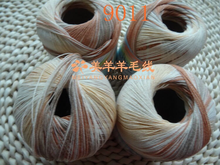 进口金丝棉亮丝长段染爱尔兰钩针