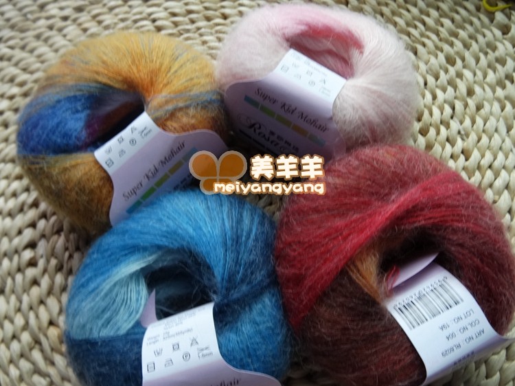 长段染渐变超细围巾毛线